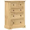 Cassettiera  80x43x114 cm in legno di pino massiccio Anteprima dell’immagine prodotto 1