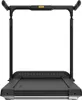A front view of a black folding treadmill against a white background. Produktbild-Vorschau