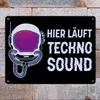 Hier läuft Techno Sound Metallschild XXL in 28x38 cm mit Produktbild-Vorschau 2