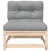 vidaXL Gartensofa ohne Armlehnen mit Kissen Massivholz Produktbild-Vorschau 5