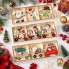 27 Holz-Weihnachtsanhänger, 9 Motive, Baumschmuck, Deko Voir les images du produit