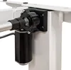 A close-up view of the electric motor and lifting mechanism of an adjustable height desk. Podgląd zdjęcia produktu
