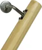 A close-up shot of a wooden handrail with a metal bracket attached. Náhled obrázku produktu