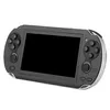 A black handheld gaming console with a silver trim is shown against a white background. Produktbild-Vorschau