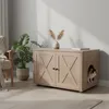 Relaxdays Szafka na kuwetę dla kota, z oddzielną przegrodą Podgląd zdjęcia produktu 2