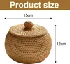 Aufbewahrungskorb aus Weide mit Deckel – Rattankorb – Produktbild-Vorschau 4