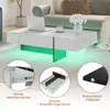 Table basse COSTWAY avec éclairage LED, table de salon Voir les images du produit 7