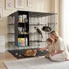 COSTWAY Modulární klec pro kočky, 144x144x142 cm, skládací Náhled obrázku produktu 2