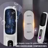 A collage showing a hair straightening brush, its temperature settings, and some textual information. Produktbild-Vorschau