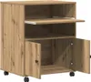 vidaXL Printerstandaard Artisan, eikenhoutlook, 60 x 48 x Productafbeelding-voorbeeld 5