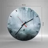 Wanduhr - Rund - Glasuhr - Hirsch Wald Morgendämmerung - Produktbild-Vorschau 3
