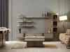 Design Sideboard Kommode Anrichte Spiegel Holz Beige Möbel Produktbild-Vorschau 1