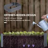 Outsunny Hochbeet aus Stahl, Pflanzbeet Frühbeet Gartenbeet Produktbild-Vorschau 6