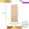An image of a wooden louvered door with dimensions and product details. There is a website URL overlaid on the top right corner. Produktbild-Vorschau