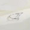 Fingerring, Herz, Zirkonia, Schmuck, Öffnung, verstellbar, Produktbild-Vorschau 5