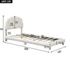 MODFU Polsterbett Kinderbett 90 x 200 mit halbkreisförmige Produktbild-Vorschau 5
