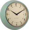 LS-LebenStil Nostalgische Metall Wanduhr Leaf Grün 23cm Produktbild-Vorschau 1