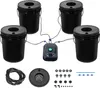 A hydroponic growing system with four buckets, an air pump, and various accessories, laid out on a white background. Náhľad obrázku produktu