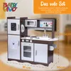 Baby Vivo Kinderküche Spielküche aus Holz - Toni in Braun Produktbild-Vorschau 2