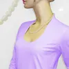 Kette 6mm Perle Kunststoff kristall-creme 50cm Produktbild-Vorschau 2