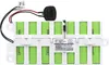 A battery pack with multiple green cylindrical batteries, connected by wires to a black connector. Produktbild-Vorschau