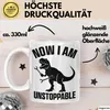 T-Rex Dinosaurier Now I Am Unstoppable Lustige T-Rex Tasse Produktbild-Vorschau 3