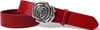 Ledergürtel Damen Echtleder 4 cm, Rosen-Schnalle altsilber, Produktbild-Vorschau 1