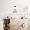 Leinwand Bilder 70x50 cm - Kinder Beige - Rhinozeros, Produktbild-Vorschau 4
