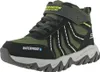 A single green and black Skechers boot for boys is shown against a white background. Voir les images du produit