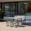 Set tavolo da giardino incastrabile in acciaio e textilene Anteprima dell’immagine prodotto 3