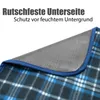 BigDean Picknickdecke 200x200 cm wasserabweisend Karo Produktbild-Vorschau 4