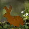 Hase Klopfer im Shabby Chic Deko Design auf Bodenplatte | Produktbild-Vorschau 3