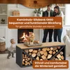 BLACK OAK Kaminholzregal OHIO 102x41x35cm schwarz modern Produktbild-Vorschau 5