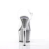 ADORE-708SRS Damen Sandale von Pleaser, Transparent Silber Produktbild-Vorschau 4