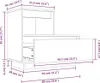 Noční stolek 60 x 34 x 51 cm masivní borové dřevo Náhled obrázku produktu 12