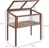 Outsunny Hochbeet aus Holz Frühbeet 90 x 50 x 93 cm Produktbild-Vorschau 3