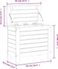 vidaXL Zahradní stolička bílá 62x31,5x52 cm z masivního Náhled obrázku produktu 7