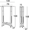 ARREDAMENTI ELIOS Clothes rack - 37 x 78 cm  Brown Produktbild-Vorschau 7