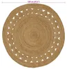 Teppich Natur Ø 120 cm Jute - Designerteppiche DE755 Produktbild-Vorschau 7
