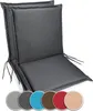 sunnypillow 2er Set Gartenstuhlauflagen  100 x 50  extra Produktbild-Vorschau 1
