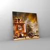 Bilder auf glas - Kaffee Körner Mühle Tasse - 50x50cm - Produktbild-Vorschau 4