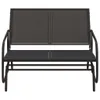 vidaXL Garten-Schaukelbank Schwarz 120,5x76x86,5 cm Produktbild-Vorschau 3