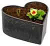 Herz Pflanzschale Vintage schwarz 15 x 15 cm Grabschmuck Produktbild-Vorschau 1