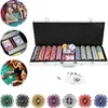 Jayseuw 500 Pokerchips Spiel Pokerset Pokerkoffer Set mit Produktbild-Vorschau 9
