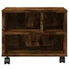 vidaXL Stojan na tiskárnu s kolečky, kouřový dub 41x32x34,5 Náhled obrázku produktu 5