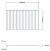 Nerezový grilovací rošt 60x37cm – technický výkres Náhled obrázku produktu