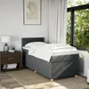 Boxspringbett mit Matratze Dunkelgrau 100x200 cm Stoff Produktbild-Vorschau 3
