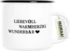 Huuraa Emaille Tasse Liebevoll Warmherzig Wunderbar Oma Produktbild-Vorschau 1