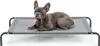 A French Bulldog lies on a gray elevated pet bed against a white background. Anteprima dell’immagine prodotto