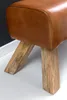 FineBuy Design Sitzbank Turnbock 90cm Cognac Echtleder Produktbild-Vorschau 4